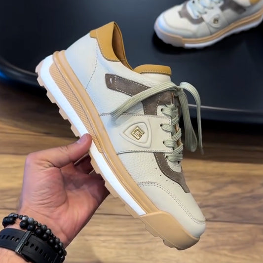 Beige Versatile Walking Sneakers
