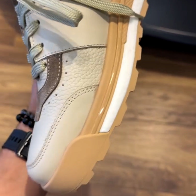 Beige Versatile Walking Sneakers