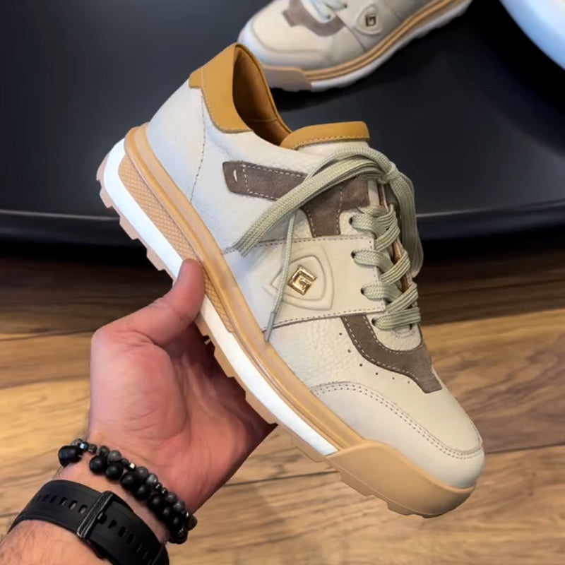 Beige Versatile Walking Sneakers