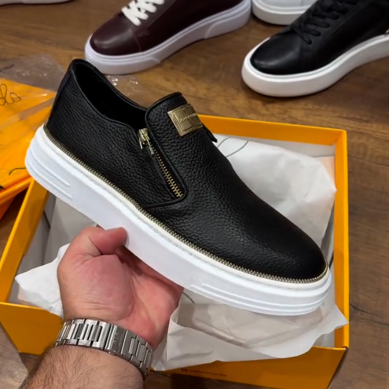 Double Zippers Shoes