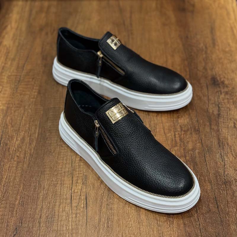 Double Zippers Shoes