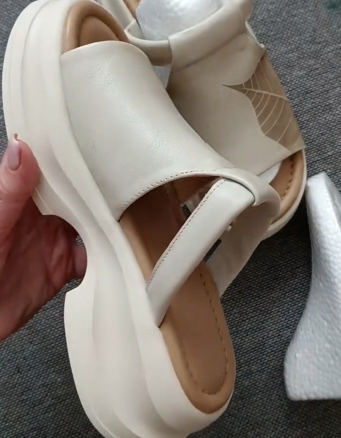 Leaves Soft Wedge Slippers