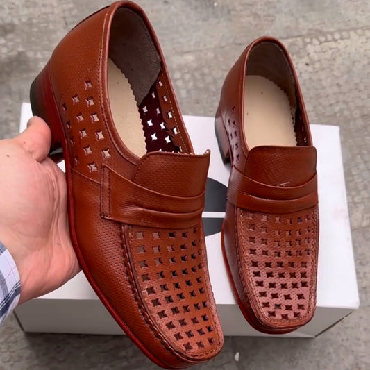 Solid-Color Hollow Soft Shoes