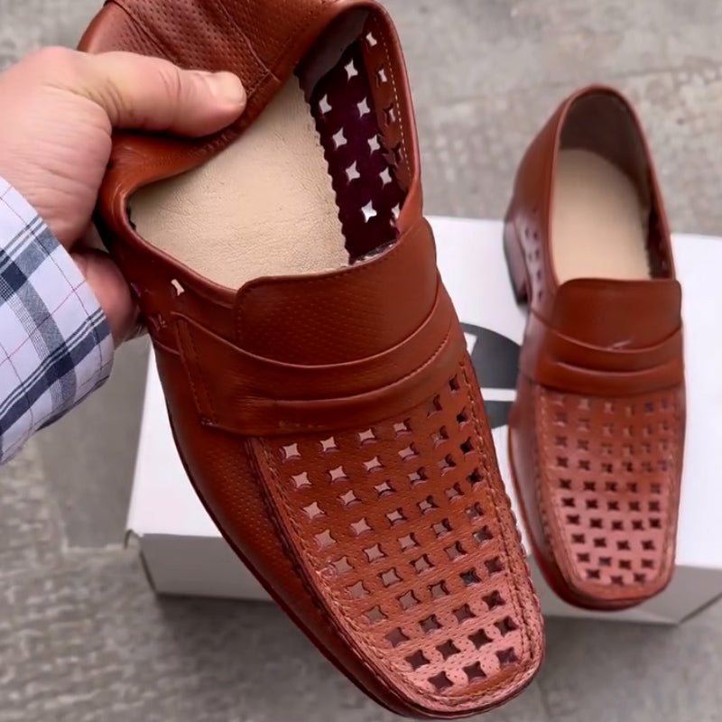 Solid-Color Hollow Soft Shoes