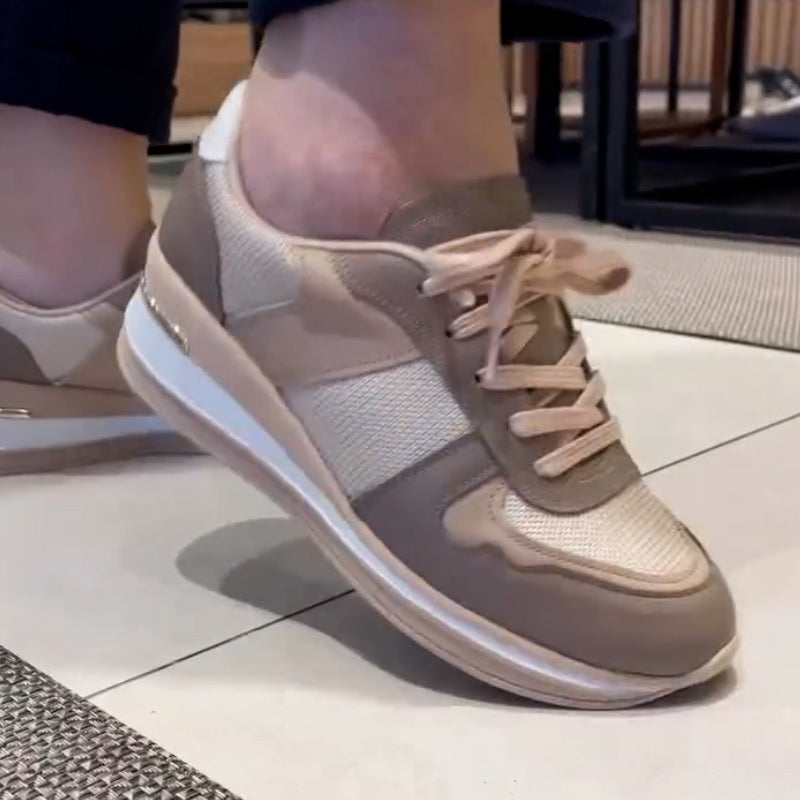 Khaki Wedge Sneakers