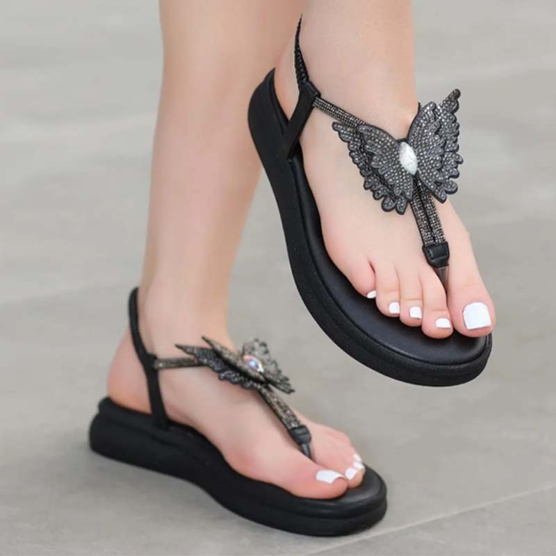 Butterfly Clip-Toe Sandals
