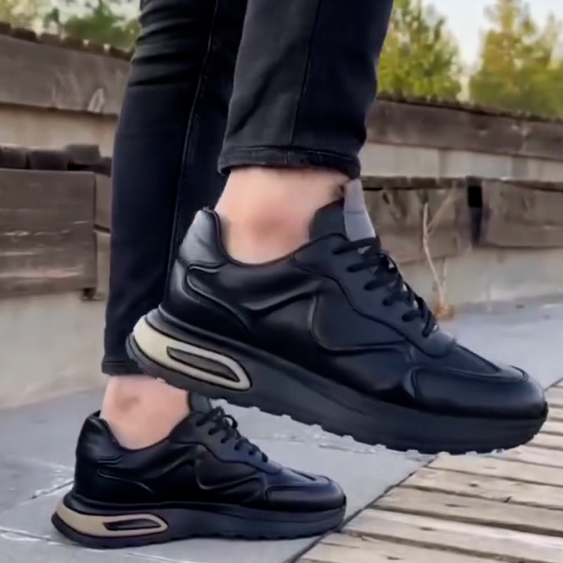 Black Soft-Sole Sneakers