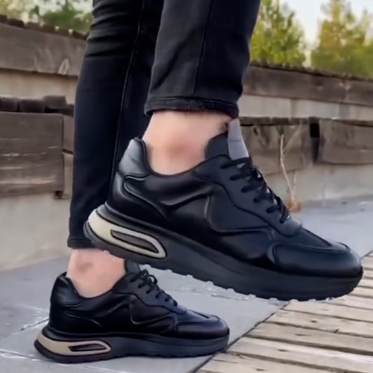 Black Soft-Sole Sneakers