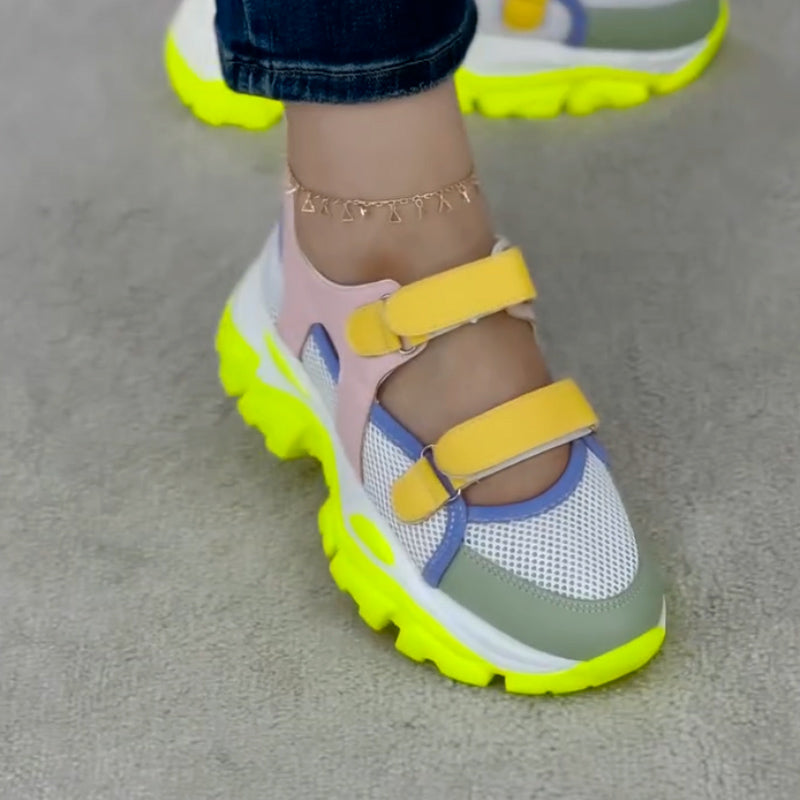 Bright Velcro Chunky Sneakers