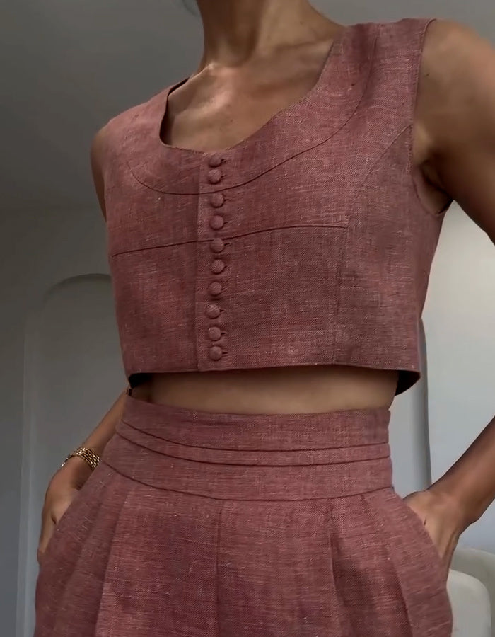 Delicate Sleeveless Suits