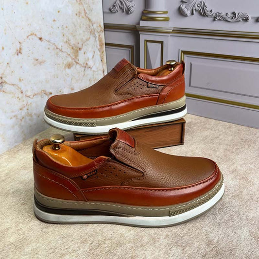 Leather Slip-On Casual Shoes