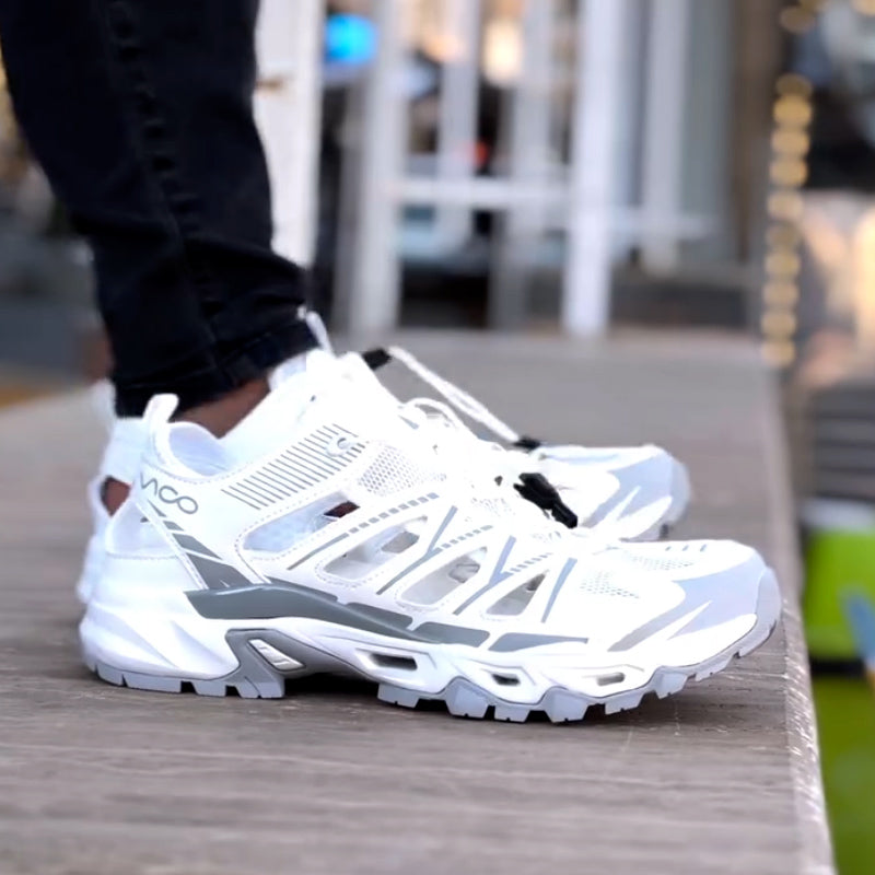 White Hollow Non-Slip Sneakers