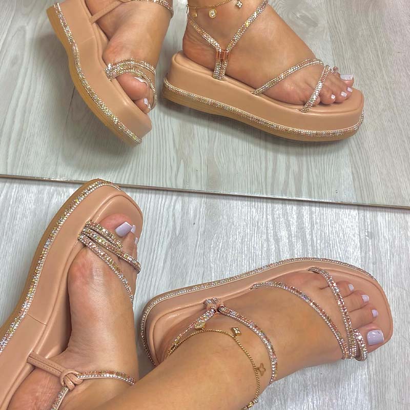 Platform Shiny Sandals