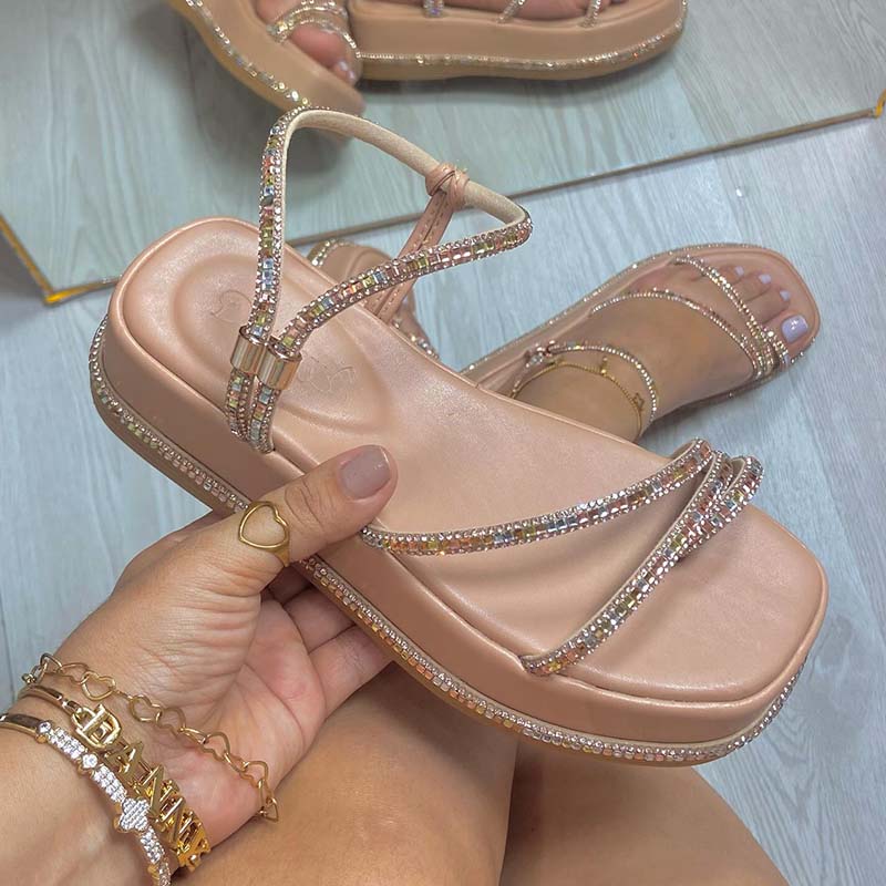 Platform Shiny Sandals