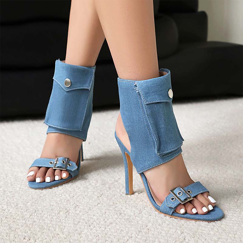 Pockets High-Heel Boots