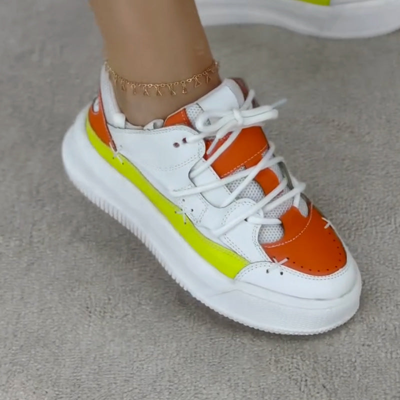 Color-Blocking Platform Casual Shoes