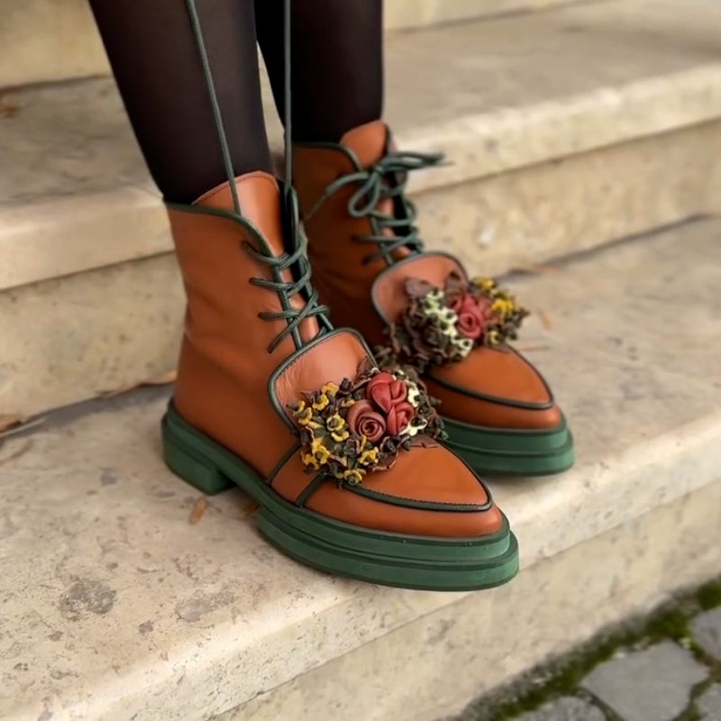 Flower Green-Sole Boots