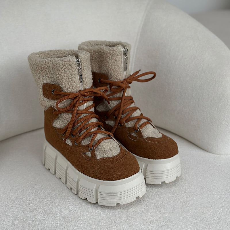 Warm Fur Platform Boots