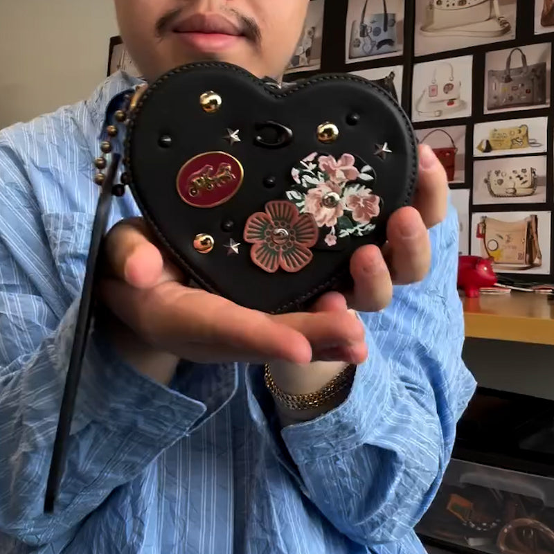 Black Heart-Shaped Bag