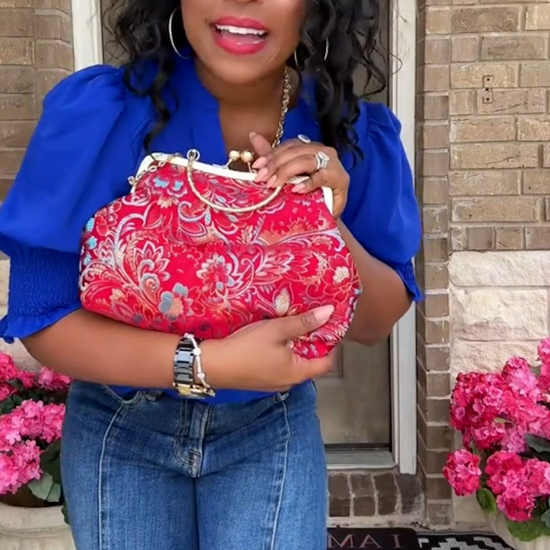 Red Printing Handbag