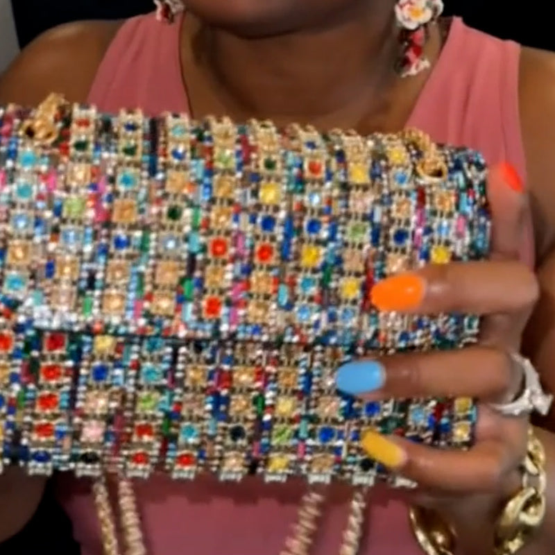 Rhinestone Diamond Chain Bag