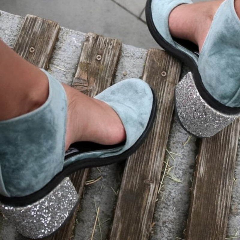 Thick Heel Round-toe Sandals