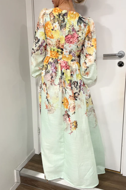 Classy Floral Long Sleeve Dress