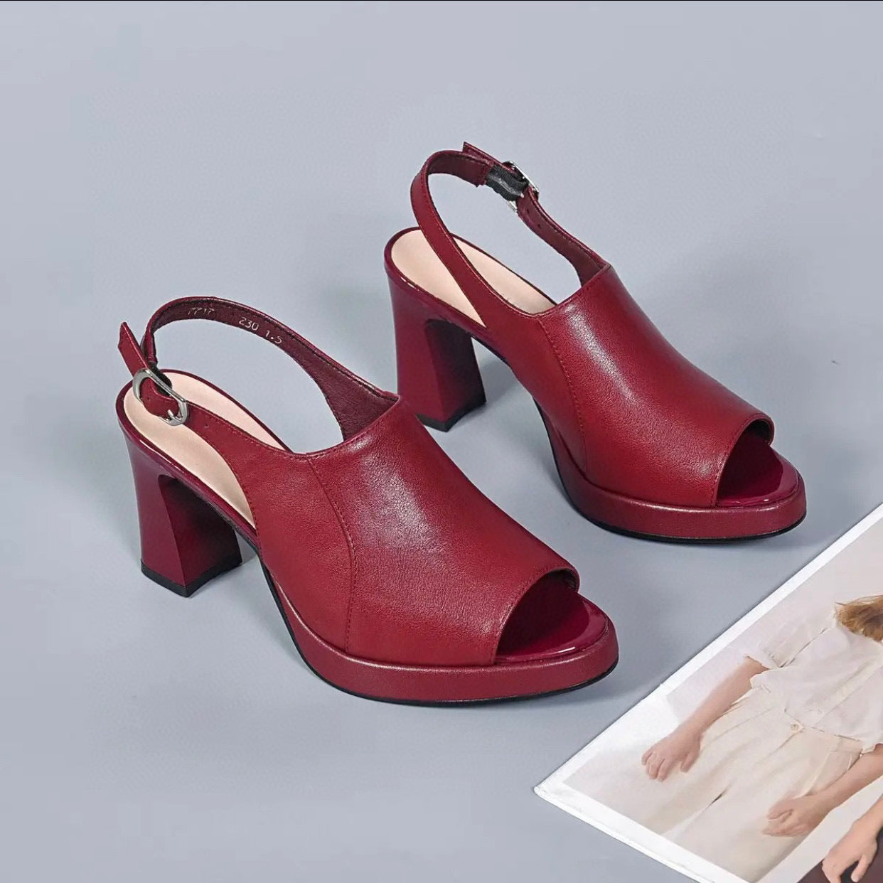 Fish Mouth Block Elegant High Heels Sandals