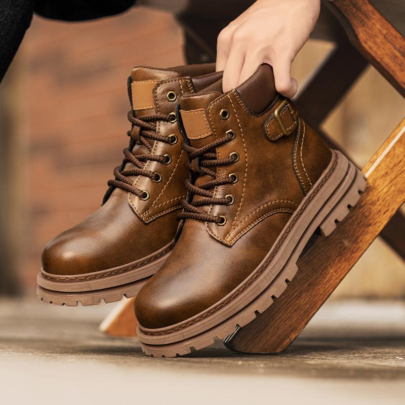 Walking Leather Casual Boots