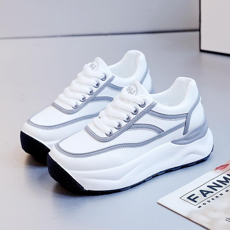 Versatile Leather Platform Shoes