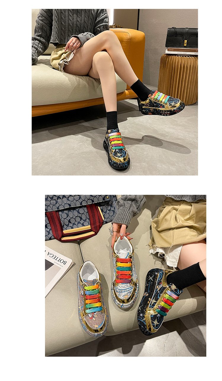 Colorful Full Of Diamonds Shoes