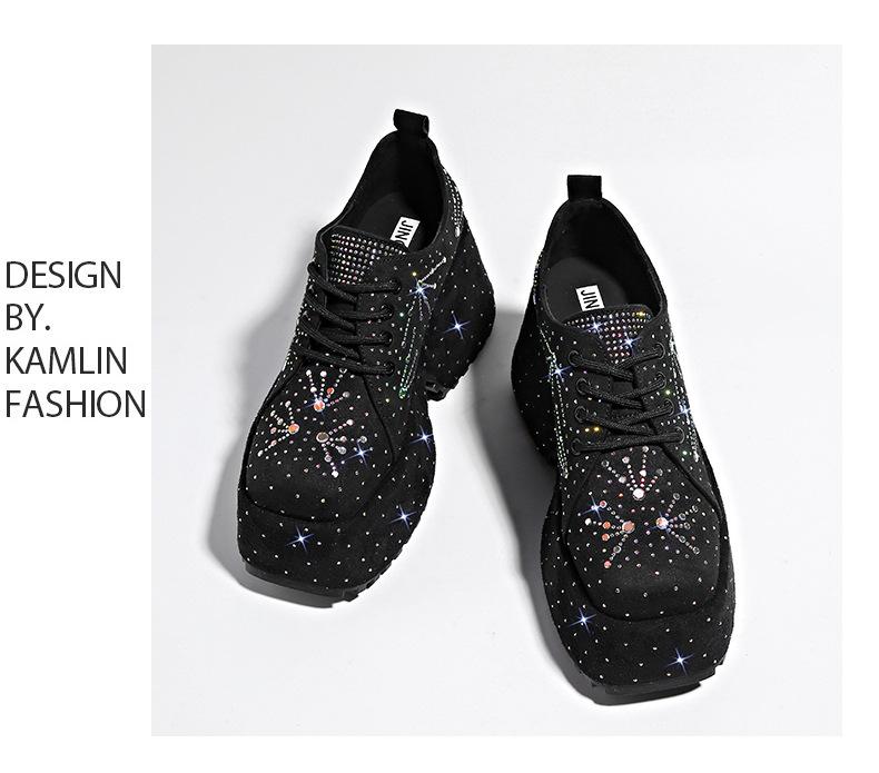 Rhinestone Casual Muffin Shoes