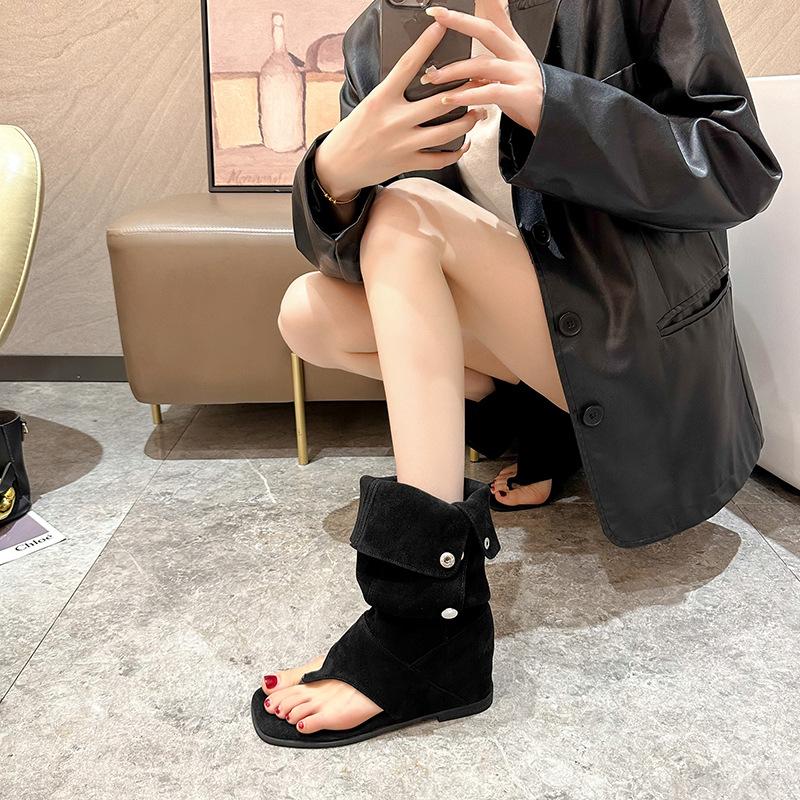 Square Clip-Toe Boots