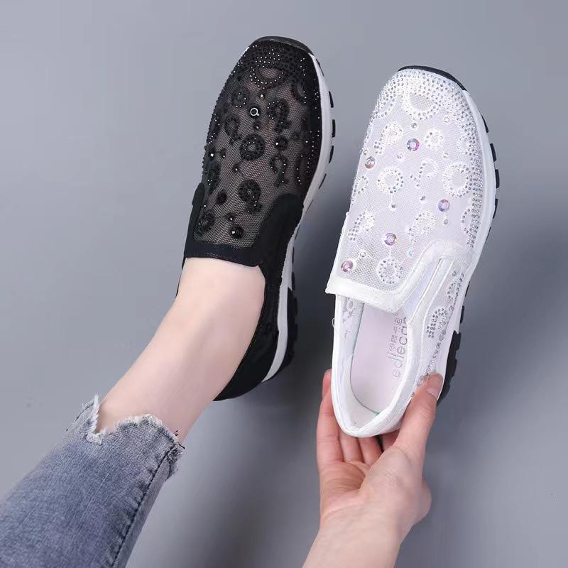Floral Embroidery Mesh Sneakers