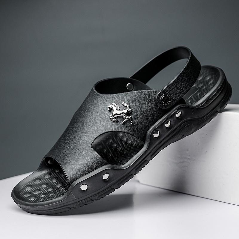 Black Beach Non-Slip Slippers