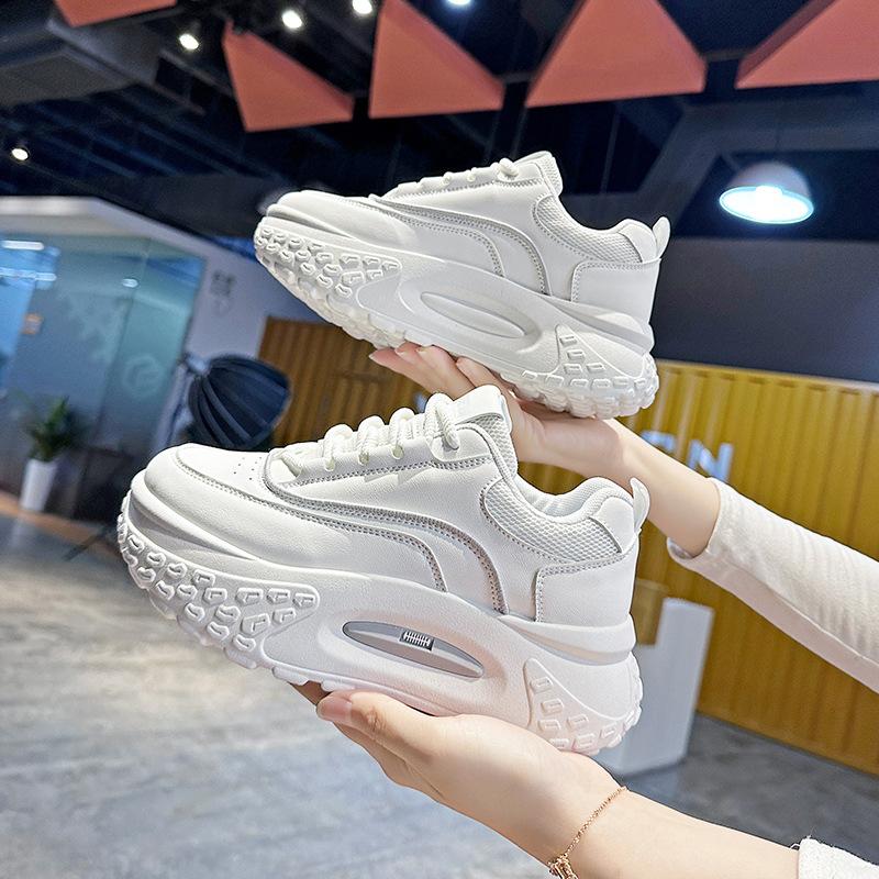 Comfy Leather Casual Air Mesh Sneakers