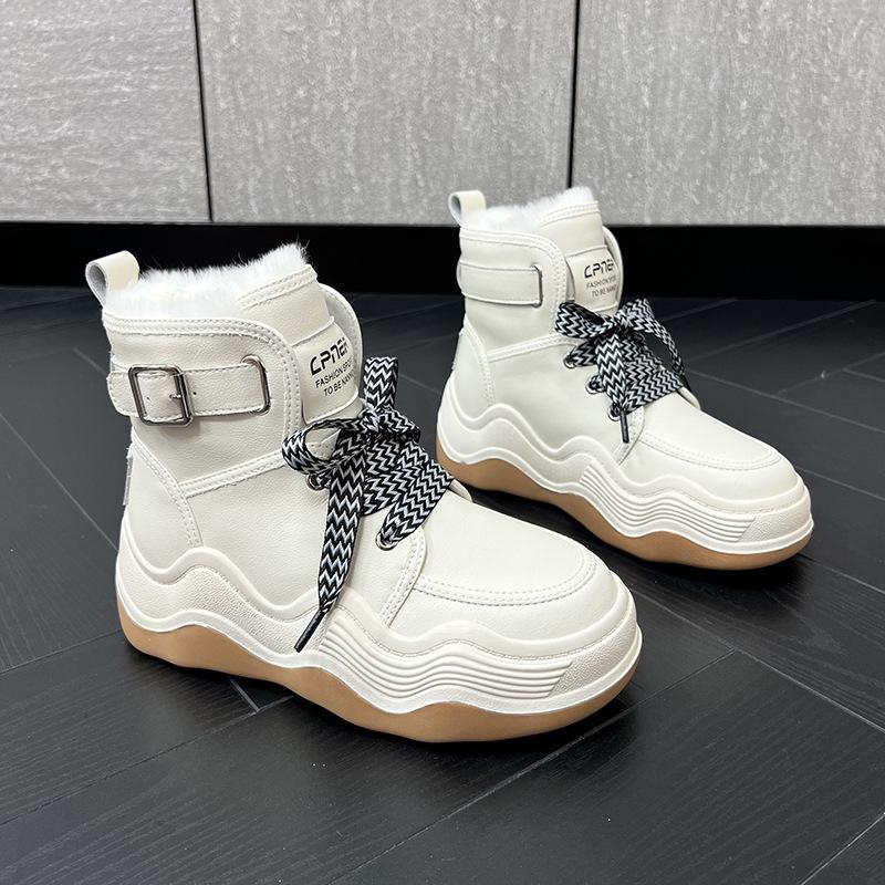 Velvet Heightening Thick-Sole Snow Boots