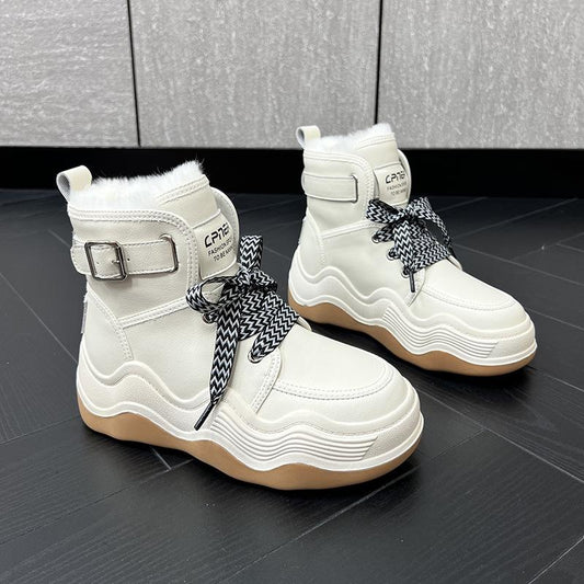 Velvet Heightening Thick-Sole Snow Boots