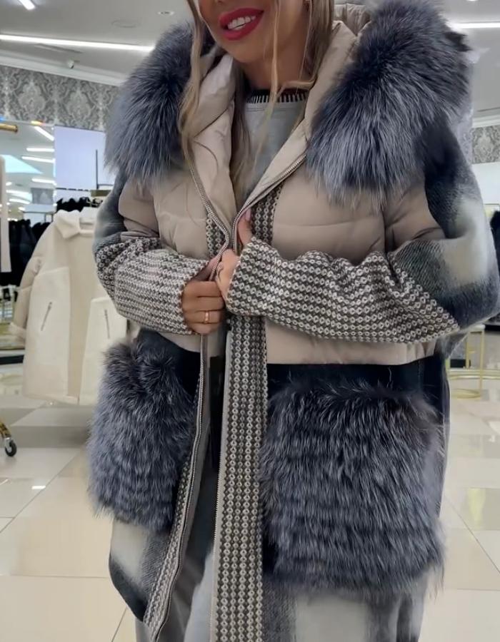 Mixed Color Warm Jacket