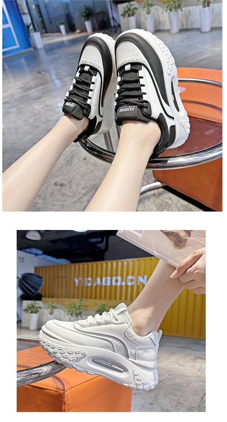 Comfy Leather Casual Air Mesh Sneakers