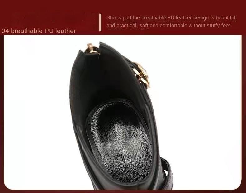 Cover Leather Fish Mouth Ankle Sandals