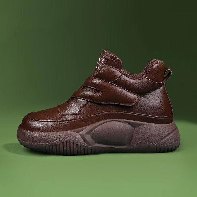 Wedge Casual Leather Soft Sneakers