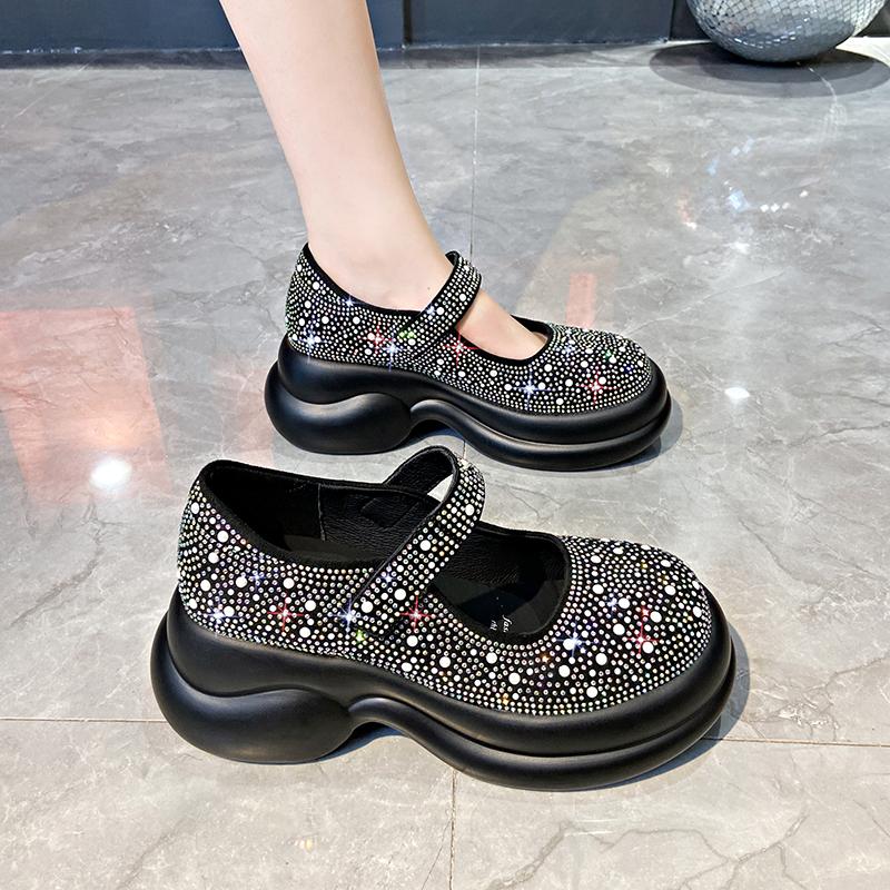 Crystal High Quality Retro Loafers