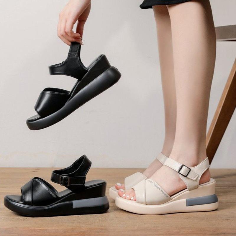 Classic Slope heel Causal Open Toe Sandals