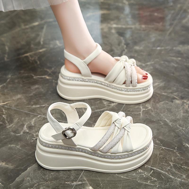 Sequins Buckle Waterproof Sandals