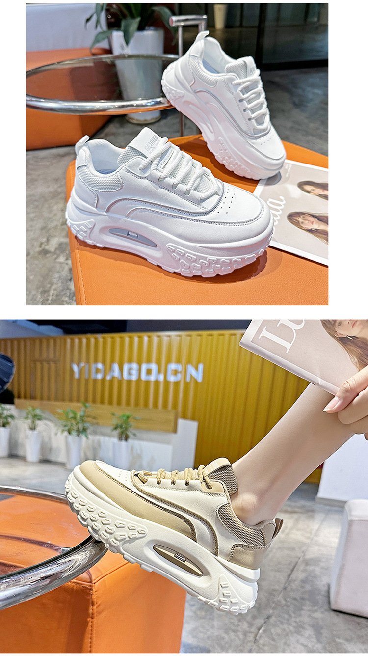 Comfy Leather Casual Air Mesh Sneakers