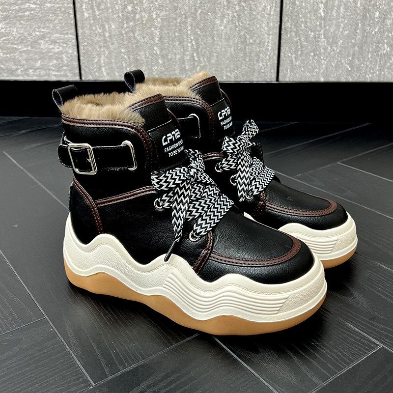 Velvet Heightening Thick-Sole Snow Boots