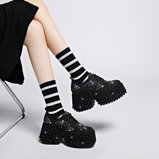 Rhinestone Casual Muffin Shoes