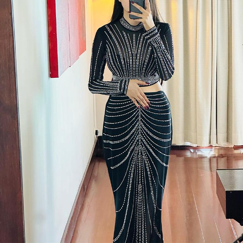 Velvet Long Banquet Dress