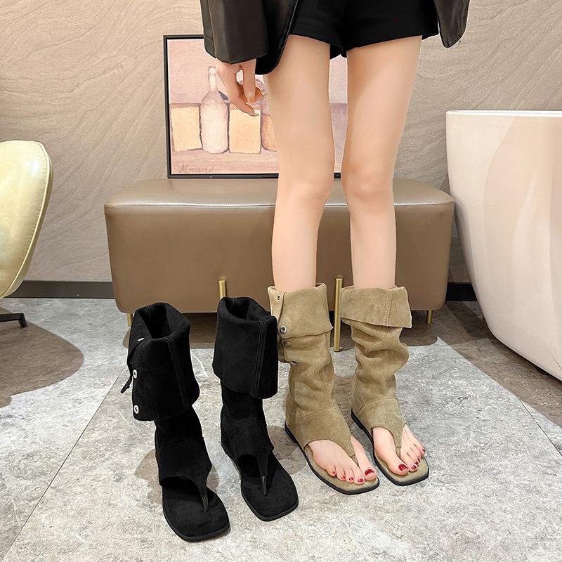 Square Clip-Toe Boots
